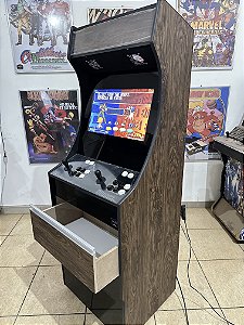 Fliperama Multijogos 22'' - Madeirado com Gaveta