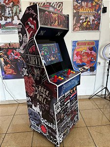 Fliperama Multijogos 22'' Slim - Tema Rock