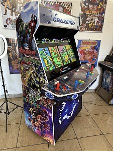 Arcade Fliperama Multijogos 42 polegadas - 4 players - Tema Personalizável