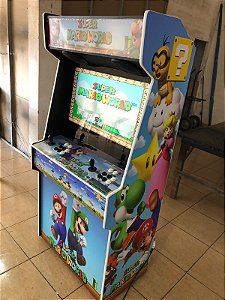 Arcade Fliperama Multijogos 32 Polegadas Slim - Tema Mario World
