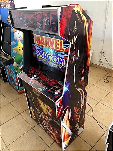Arcade Fliperama Multijogos 32 Polegadas Slim - Tema Marvel x Capcom