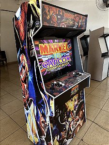 Arcade Fliperama Multijogos 32 Polegadas Slim - Tema Marvel x Capcom