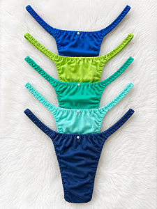 Calcinhas Lolitas Fitness - Kit Santorini com 5 unidades - Ed Limitada