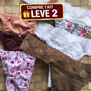 Kit Calcinhas Trip Mix - 3 Lolitas Fitness + 3 Lolitas Glam