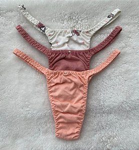 Calcinhas Lolitas Fitness Trio Ballet - Kits com 3, 6 ou 12 unidades