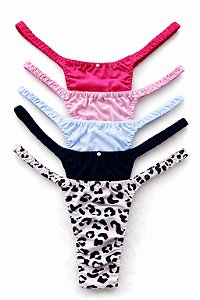 Calcinhas Lolitas Fitness - Kit Animal Print
