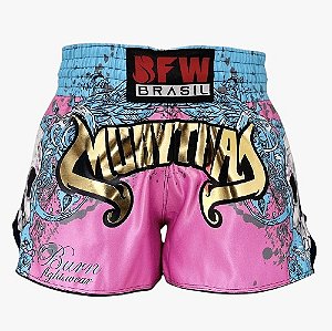 SHORT MUAY THAI GOLD ROSA