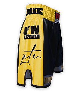Calção Boxe - Preto Amarelo 50% desconto