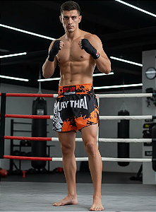 Short Muay Thai Calção Tailandês Unissex - Tiger