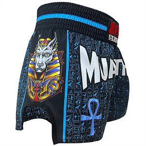 Short Muay Thai Calção Tailandês Unissex - Egito Azul