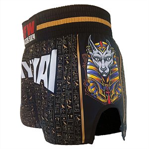 Short Muay Thai Calção Tailandês Unissex - Egito Dourado