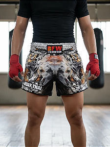 Short Muay Thai Calção Tailandês Unissex - Asian Tiger