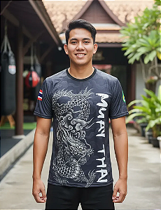 Camiseta Muay Thai Dry Fit Unissex - Dragão Bfw