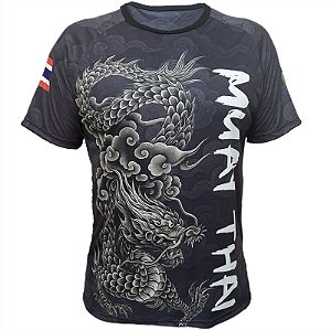 Camiseta Muay Thai Dry Fit Unissex - Dragão Bfw