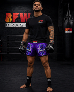 Shorts Muay Thai Bfw Brasil Linha Bangkok - Elefante