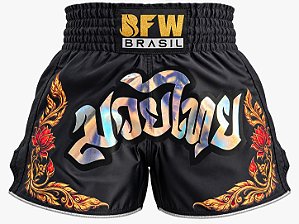 DUPLICADO - Short Muay Thai Flower - Dourado