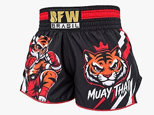 Short Muay Thai Infantil Tigrinho Lutador