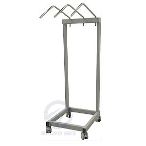 Porta Avental de Chumbo Plumbífero Móvel p/ 3 Cabides GRX
