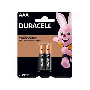 Pilha Alcalina 1,5v AAA MN2400 Duracell 2 pilhas | Caixa 12