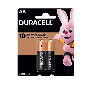 Pilha Alcalina 1,5V AA MN1500 Duracell 2 pilhas | Caixa 12