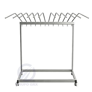 Porta Avental de Chumbo Plumbífero Móvel p/ 12 Cabides GRX