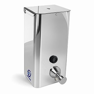 Dispenser Saboneteira Inox 304 GRX 1L c/ Visor Válvula Cromada