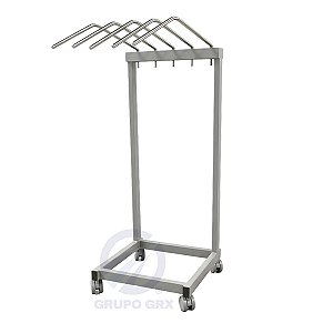 Porta Avental de Chumbo Plumbífero Móvel p/ 5 Unidades