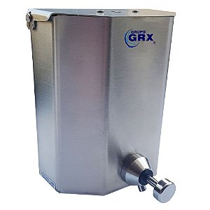 Dispenser Saboneteira s/ Visor Sabão Álcool Gel Inox 1L GRX