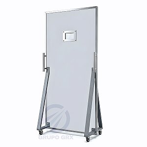 Biombo Radiológico Reto 1900x800mm 1mmPb GRX Visor Plumbífero 10x15 cm