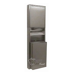 Toalheiro com Lixeira Sobreposta Inox Bobrick B-3949