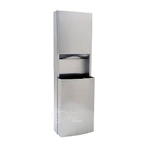 Toalheiro de Sobrepor Rolo e Lixeira 53,8l Inox Bobrick B-43949