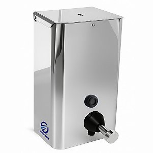 Dispenser Saboneteira Inox 304 GRX 2L c/ Visor Válvula Preta