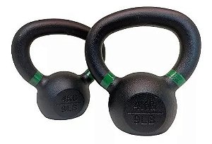 Kit X2 Kettlebell 4 Kg Halter Com Alça Preto C/ Nf - Dsr