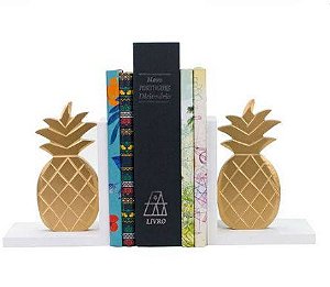 APARADOR DE LIVROS ABACAXI GOLD