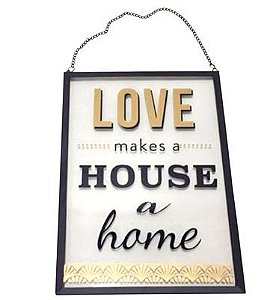 PLACA DECORATIVA DE VIDRO HOME