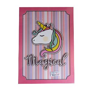 PLACA DECORATIVA UNICÓRNIO 3D