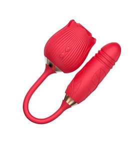 Vibrador Flowers Sophie 10 Modos – Forma de Rosa, Vai e Vem + Pulsação