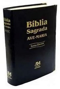 Bíblia Sagrada Ave Maria Letra Grande Capa Preta