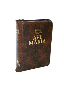 Bíblia Zíper Bolso Marrom
