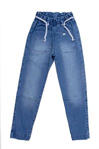 Calça Infantil Feminina Clochard Lavagem Jeans da Have Fun