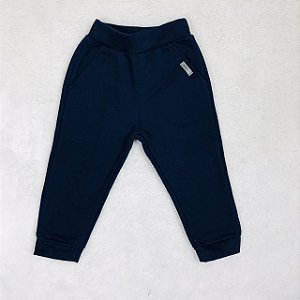 Calça Infantil Masculino Azul Marinho Flanelado da Nini Bambini