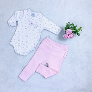Conjunto de Bebê Menina em Algodão Egípcio da Piu Piu