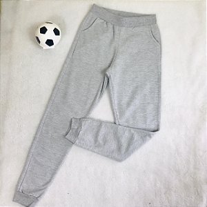 Calça Infantil Masculina Mescla em Moletom Flanelado