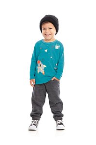 Camiseta Infantil Masculina Estampa de Espaço - Cores Diferentes