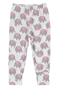 Calça de Bebê Infantil em Suedine Estampada de Elefante da Up Baby