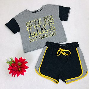 Conjunto Juvenil Feminino com Short Preto da BobbyLulu