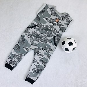 Macacão de Bebê Masculino Longo Mescla Camuflado da Quimby