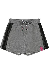 Shorts Saia Juvenil Feminino Mescla em Moletom da Gloss