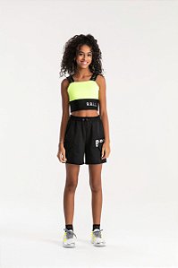 Blusa Infantil Cropped Amarelo com Alça da BobbyLulu