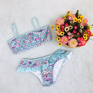 Biquíni Infantil Moda Praia Escama da Pupi
